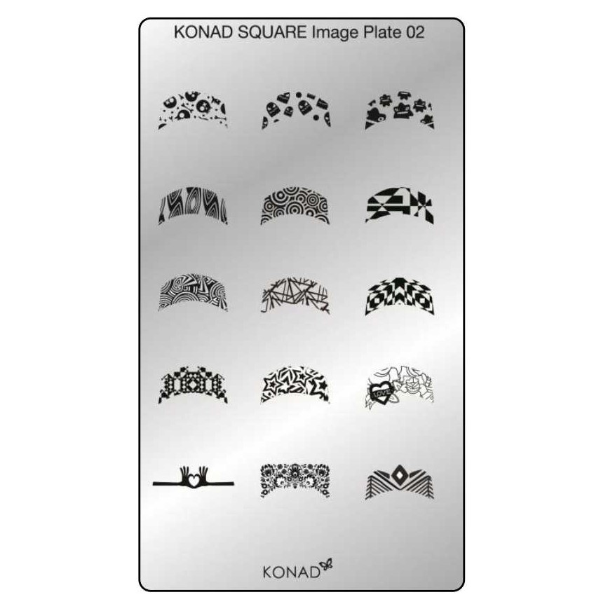 KONAD Square 2 Stamping Schablone - SQUARE No. 2