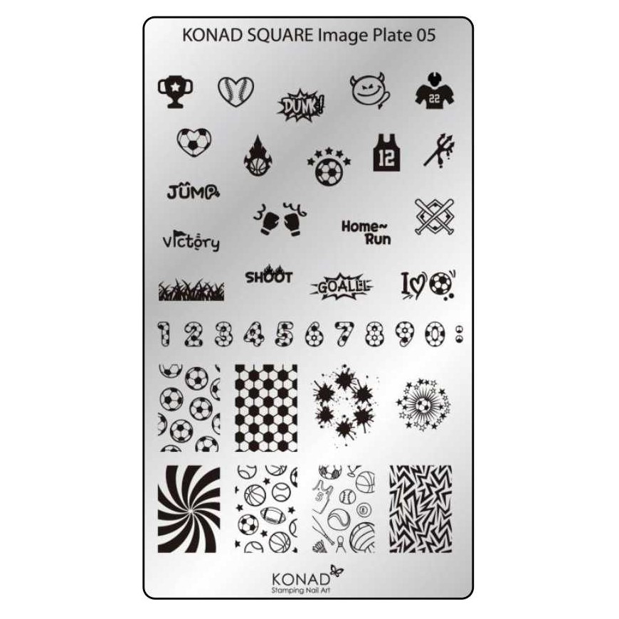 KONAD Square 5 Stamping Schablone - SQUARE No. 5