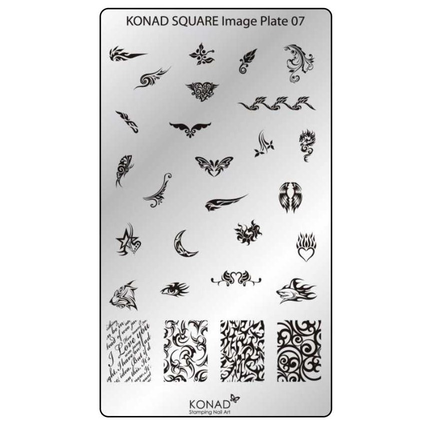 KONAD Square 7 Stamping Schablone - SQUARE No. 7