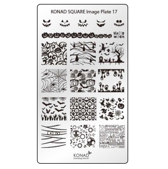 KONAD Square 17 Stamping Schablone - SQUARE No. 17